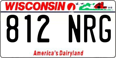 WI license plate 812NRG
