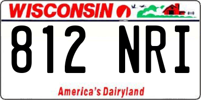 WI license plate 812NRI