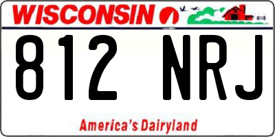 WI license plate 812NRJ
