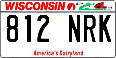 WI license plate 812NRK