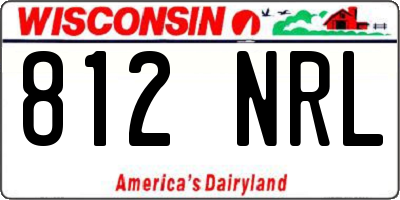 WI license plate 812NRL