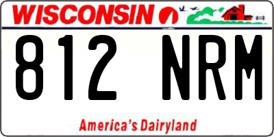 WI license plate 812NRM