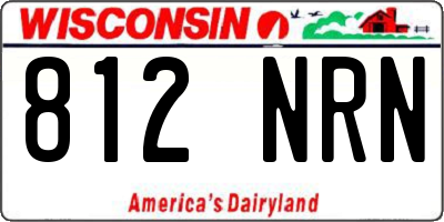 WI license plate 812NRN