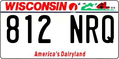 WI license plate 812NRQ