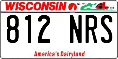 WI license plate 812NRS