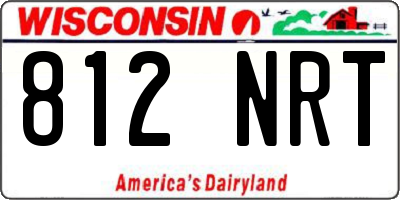 WI license plate 812NRT