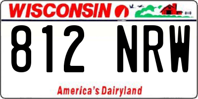 WI license plate 812NRW