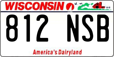 WI license plate 812NSB