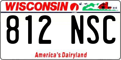 WI license plate 812NSC