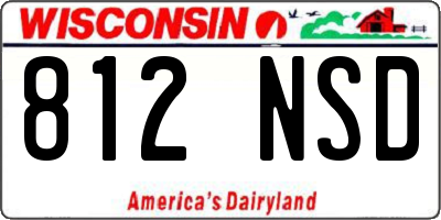 WI license plate 812NSD