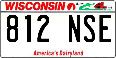 WI license plate 812NSE