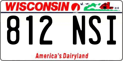 WI license plate 812NSI