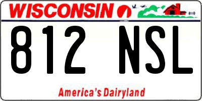 WI license plate 812NSL