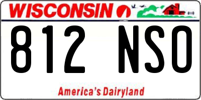 WI license plate 812NSO