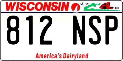 WI license plate 812NSP