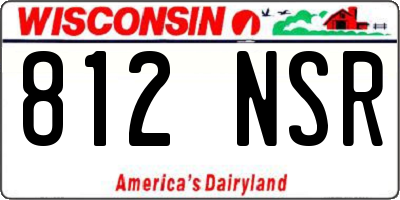 WI license plate 812NSR
