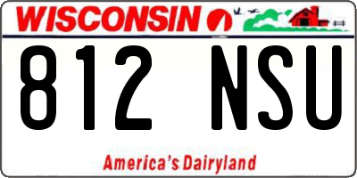 WI license plate 812NSU