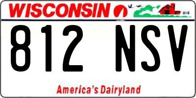 WI license plate 812NSV
