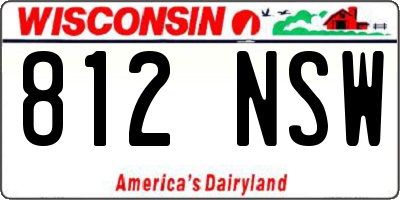 WI license plate 812NSW
