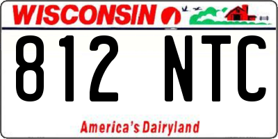 WI license plate 812NTC
