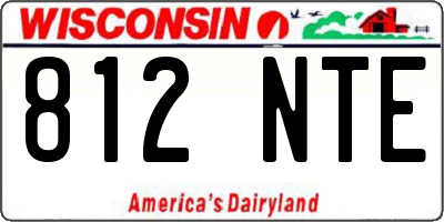 WI license plate 812NTE