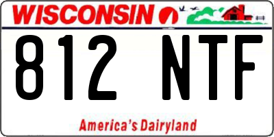 WI license plate 812NTF