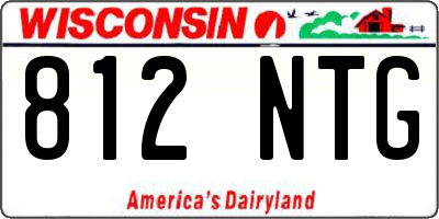 WI license plate 812NTG