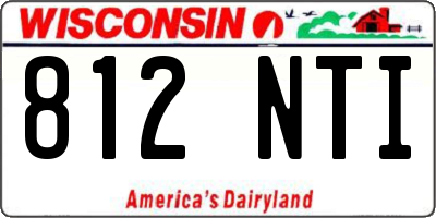 WI license plate 812NTI