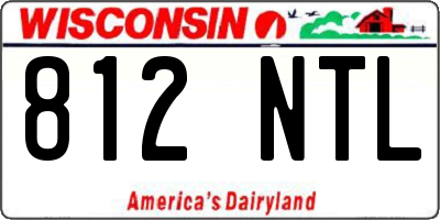 WI license plate 812NTL