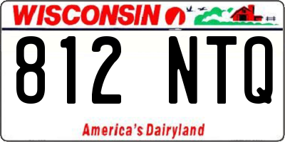 WI license plate 812NTQ