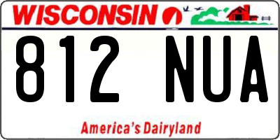 WI license plate 812NUA