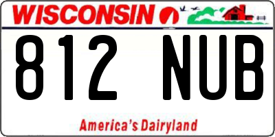 WI license plate 812NUB