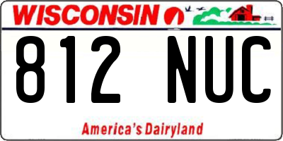 WI license plate 812NUC