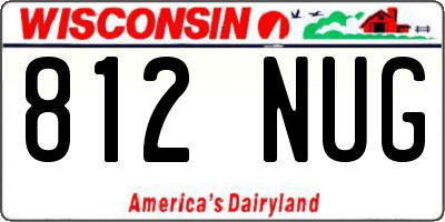 WI license plate 812NUG