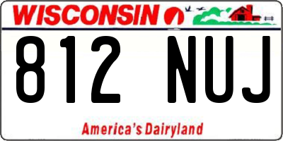 WI license plate 812NUJ