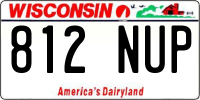 WI license plate 812NUP