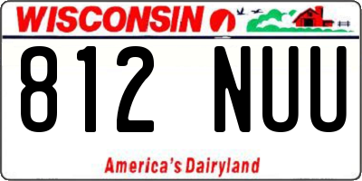 WI license plate 812NUU