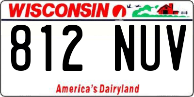 WI license plate 812NUV