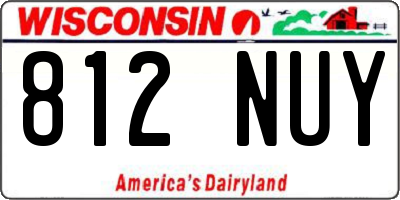 WI license plate 812NUY