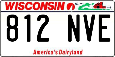 WI license plate 812NVE
