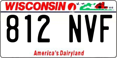 WI license plate 812NVF