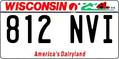 WI license plate 812NVI