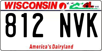 WI license plate 812NVK