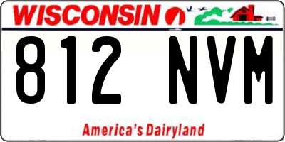 WI license plate 812NVM