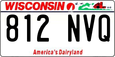 WI license plate 812NVQ