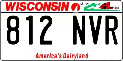 WI license plate 812NVR