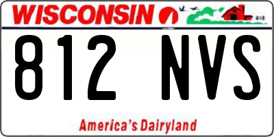 WI license plate 812NVS