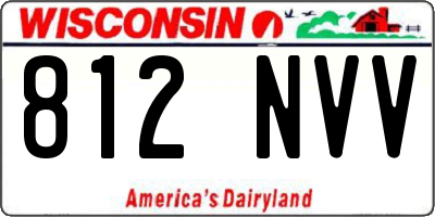 WI license plate 812NVV