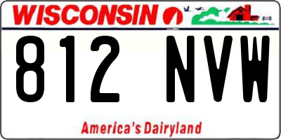 WI license plate 812NVW