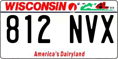 WI license plate 812NVX